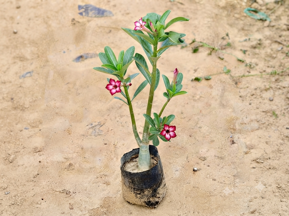 Adenium Any Colour In 6 Inch Nursery Bag